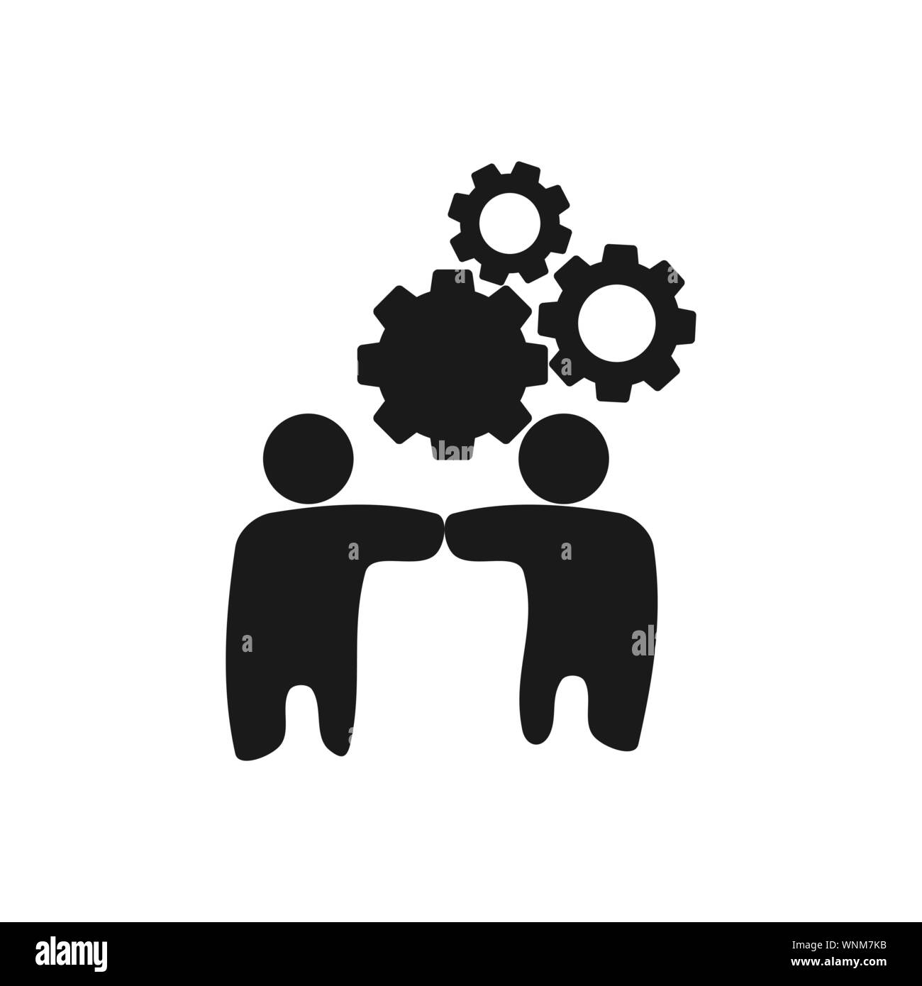 Commitment Teamwork Together Business Black Logo Illustration Vector ...