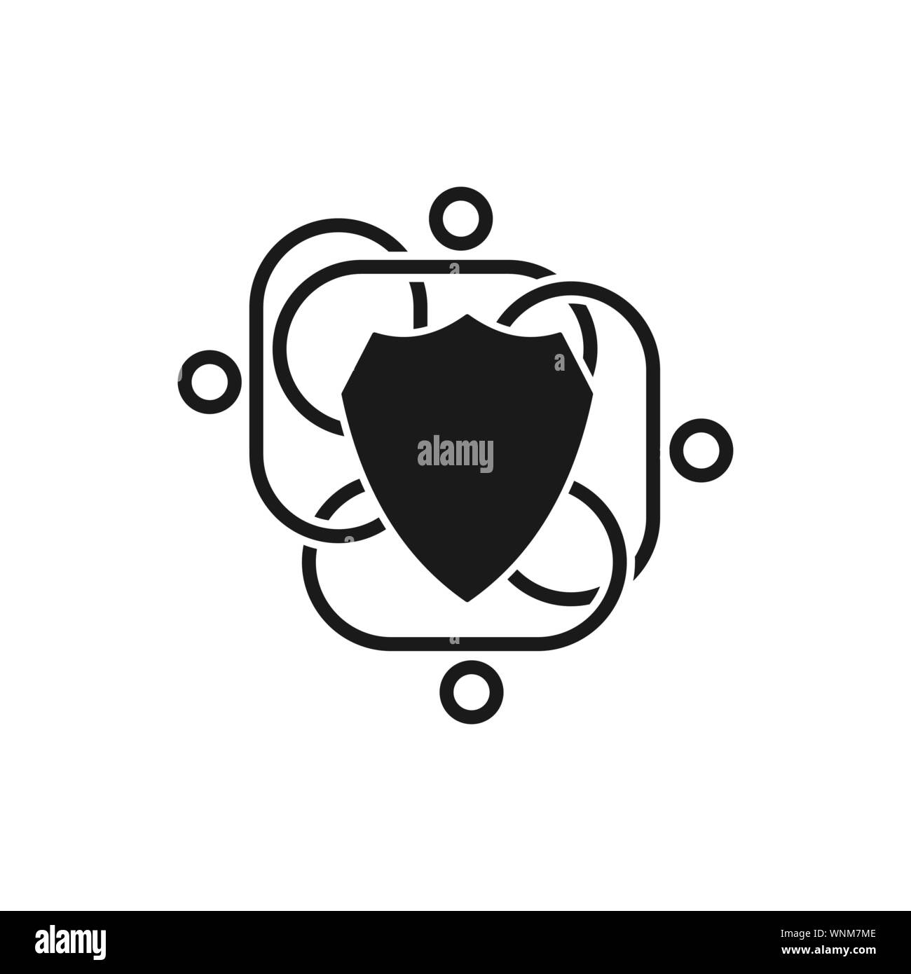 Commitment Teamwork Together Business Black Logo Illustration Vector ...