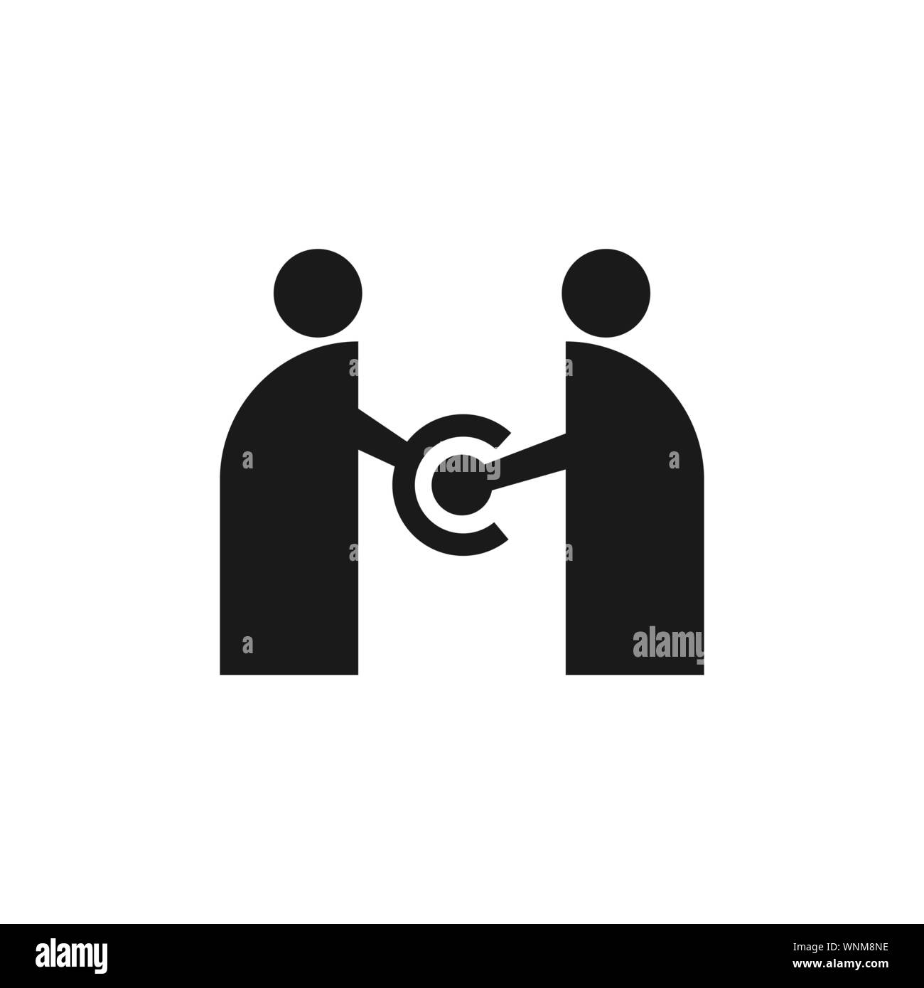 Commitment Teamwork Together Business Black Logo Illustration Vector ...