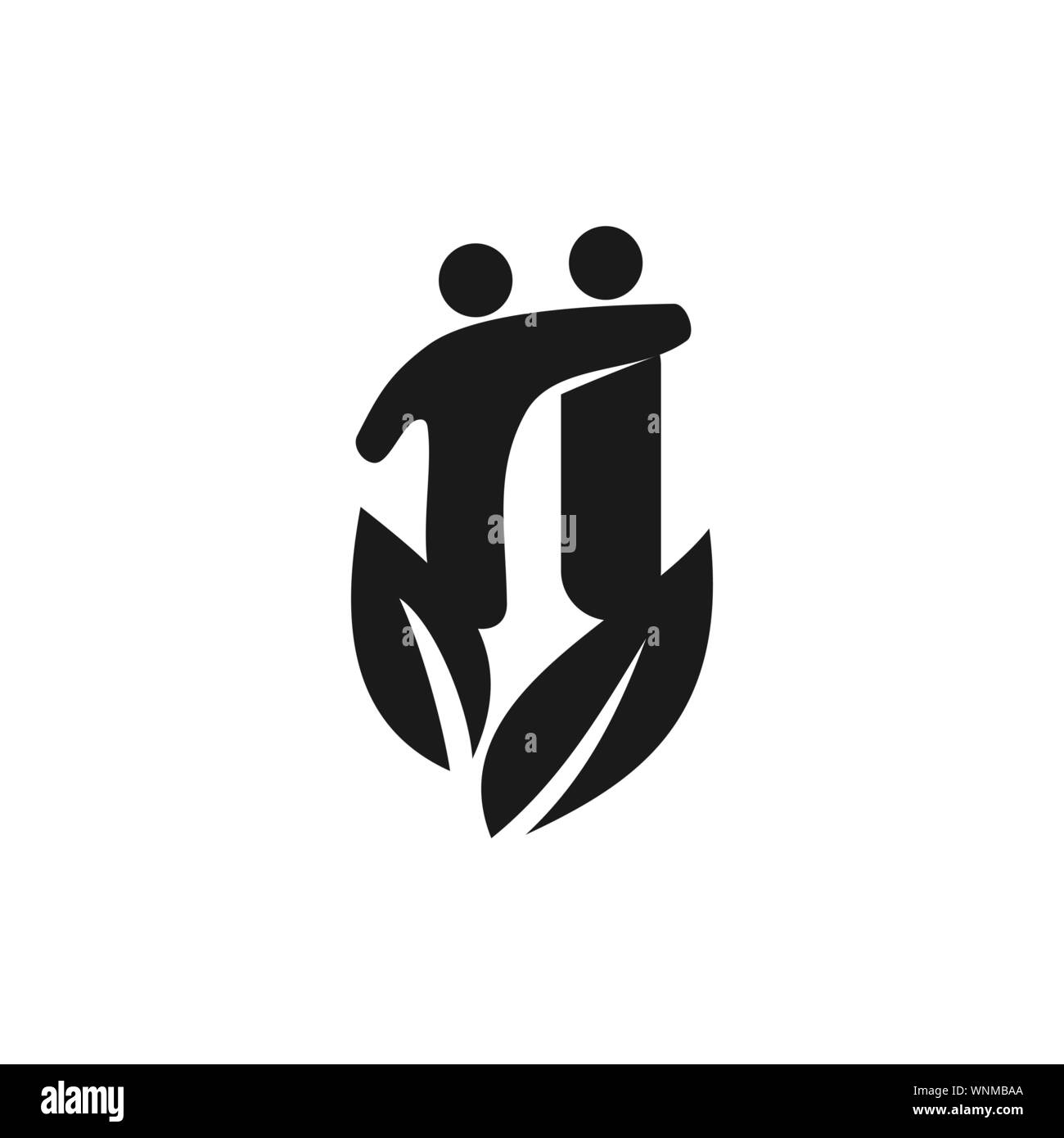 Commitment Teamwork Together Business Black Logo Illustration Vector ...