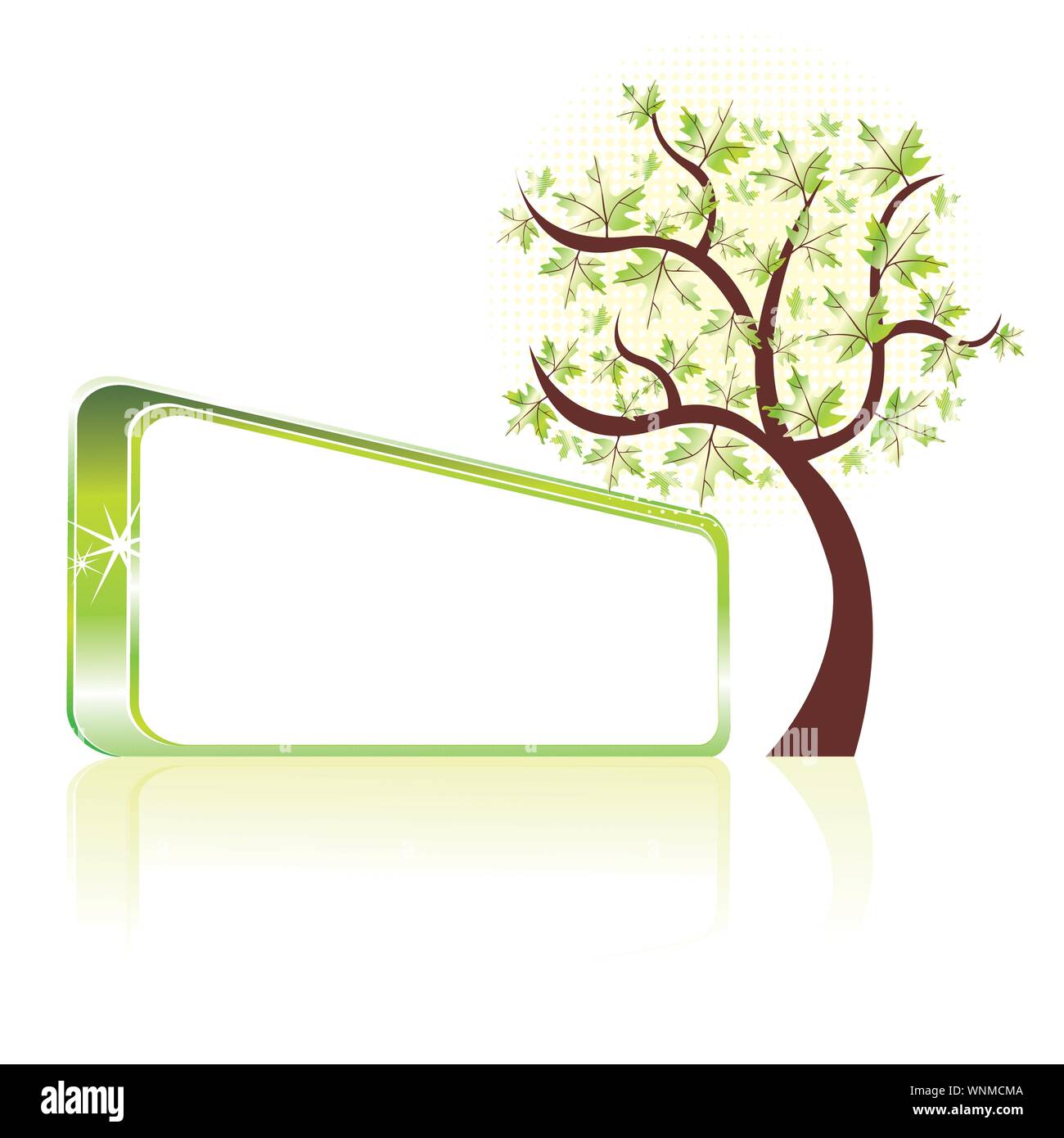 Spring tree and banner Stock Vector Image &amp; Art - Alamy