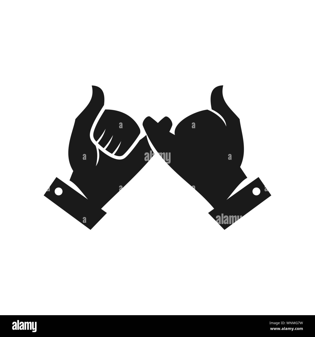 Commitment Teamwork Together Business Black Logo Illustration Vector ...