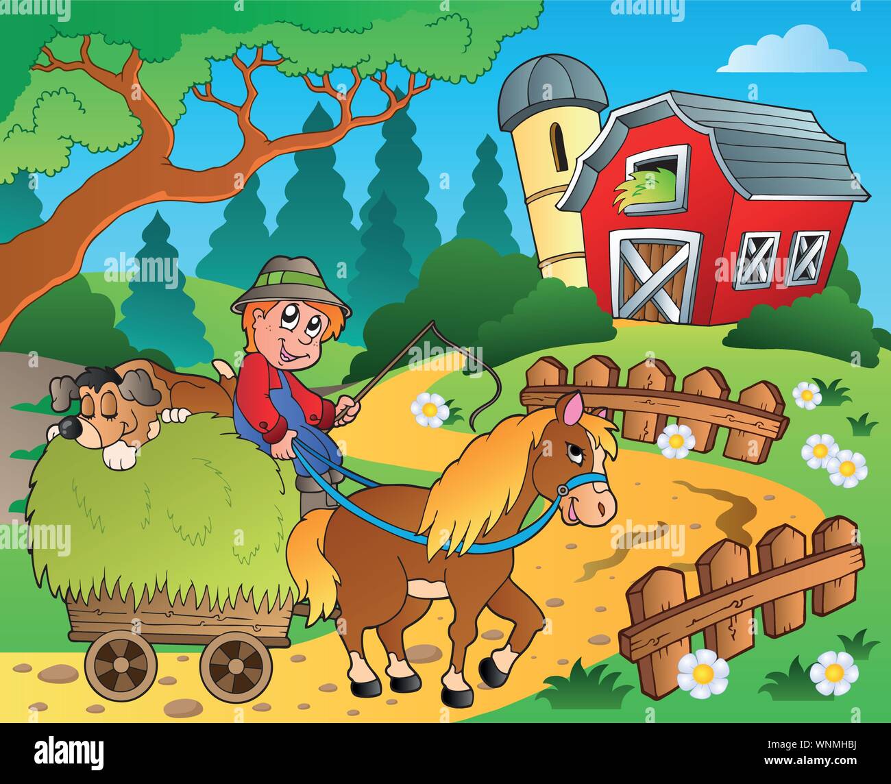 Pony cart Stock Vector Images - Alamy