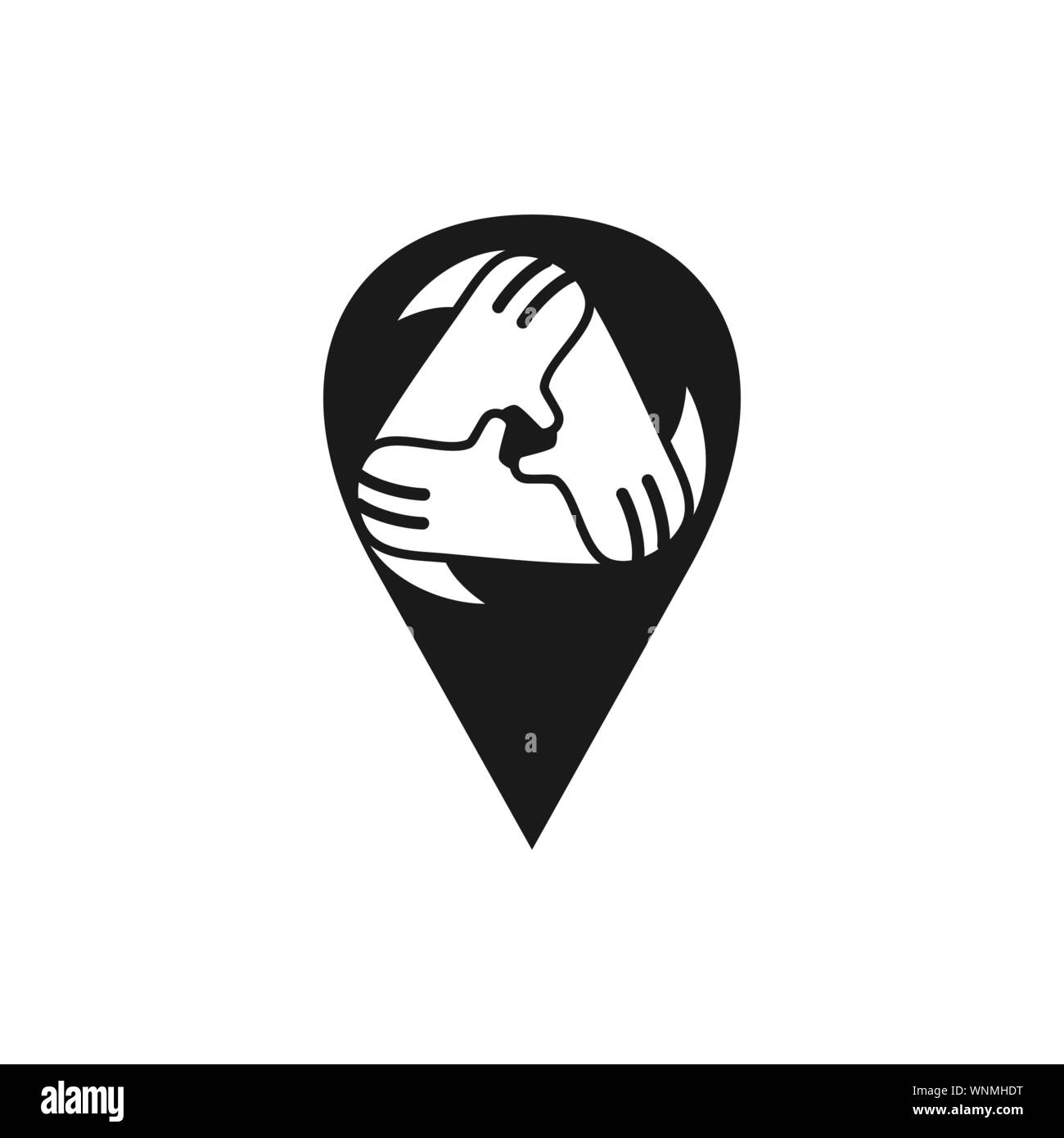 Commitment Teamwork Together Business Black Logo Illustration Vector ...