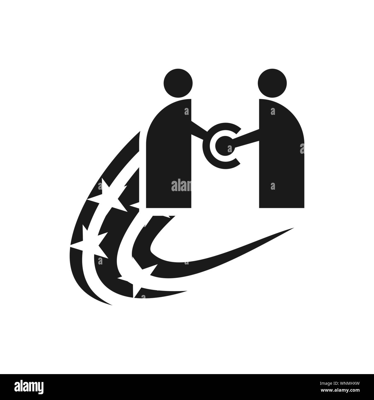 Commitment Teamwork Together Business Black Logo Illustration Vector ...