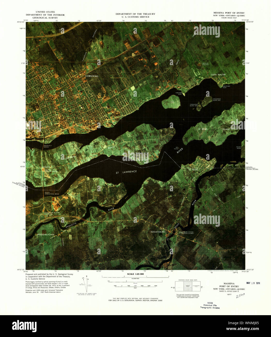 New York NY Massena Port of Entry 130480 1977 25000 Restoration Stock