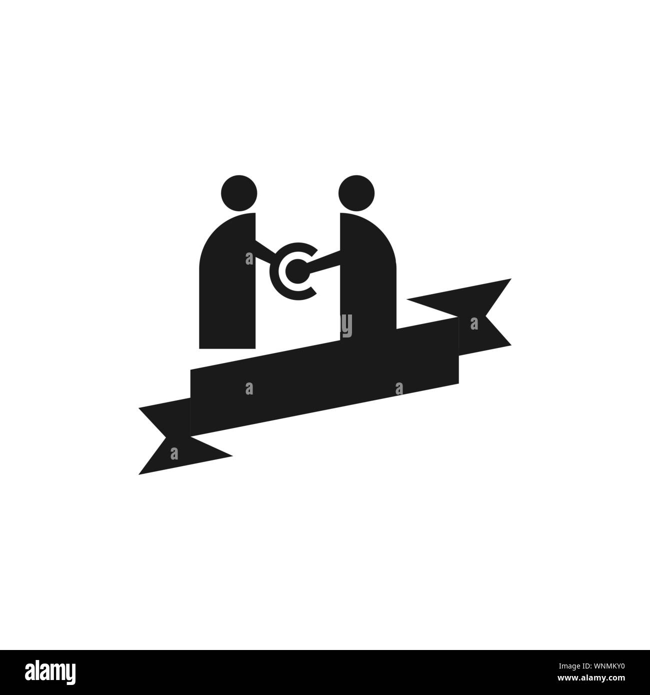 Commitment Teamwork Together Business Black Logo Illustration Vector ...