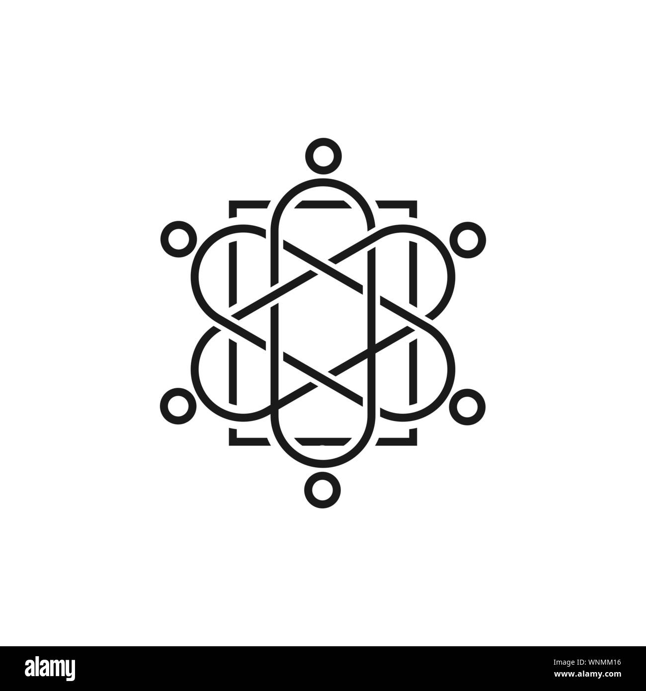 Commitment Teamwork Together Business Black Logo Illustration Vector ...