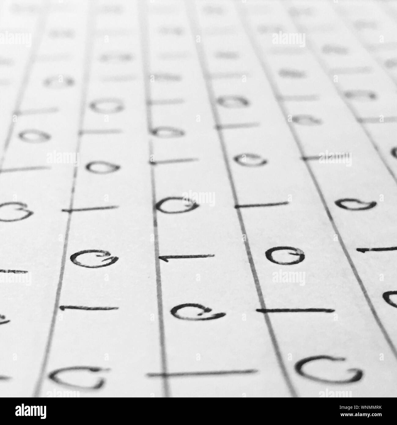 Number paper Black and White Stock Photos & Images - Alamy