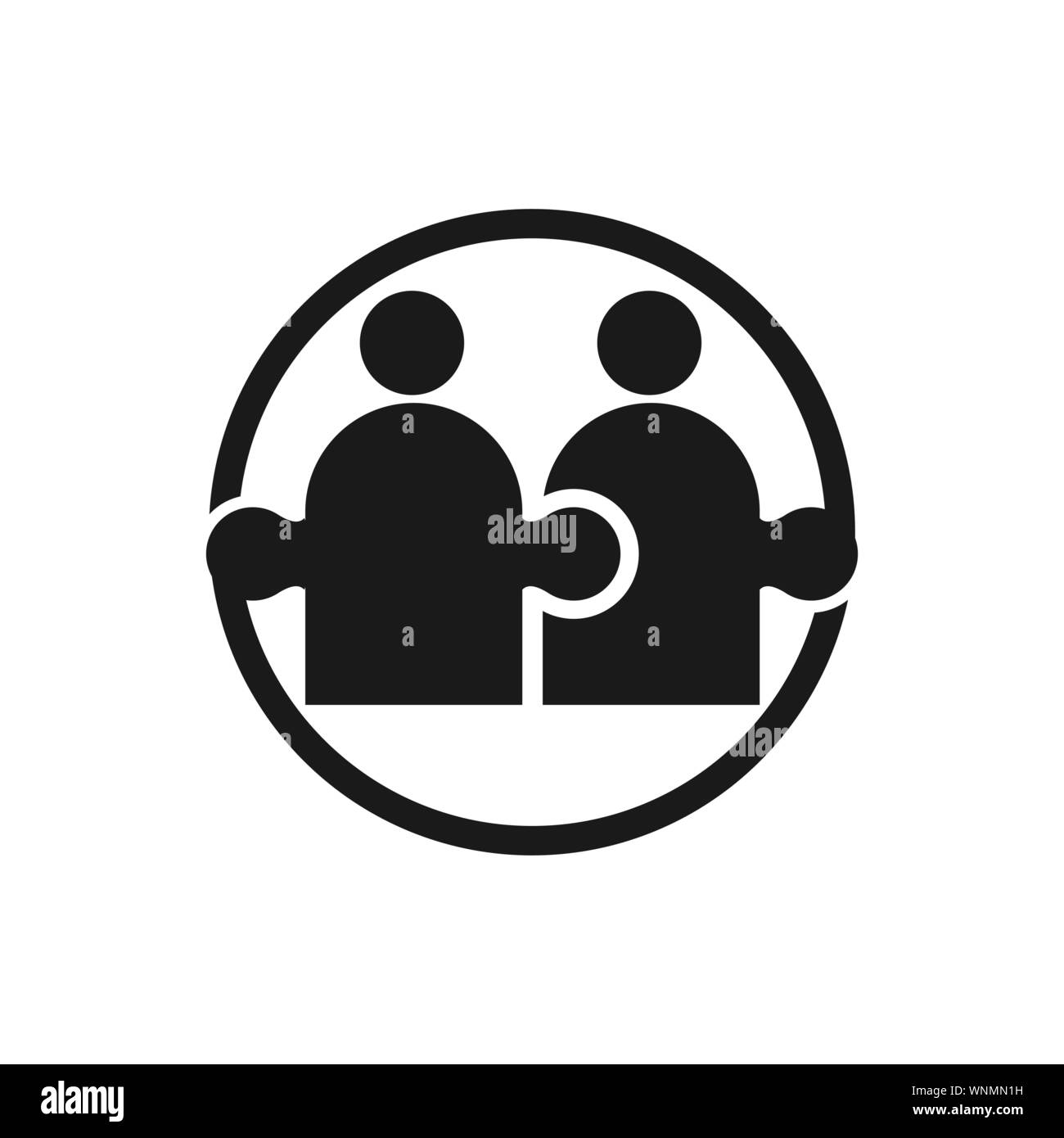 Commitment Teamwork Together Business Black Logo Illustration Vector ...