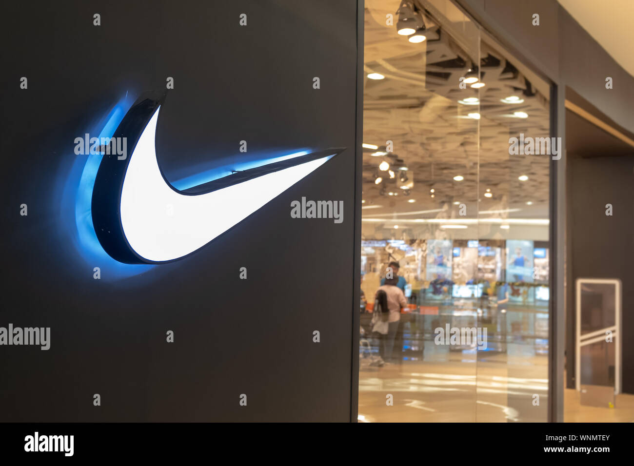 Jakarta, Indonesia - December 31, 2018: View of Nike front store, an  American multinational corporation that is engaged in the design,  development, ma Stock Photo - Alamy