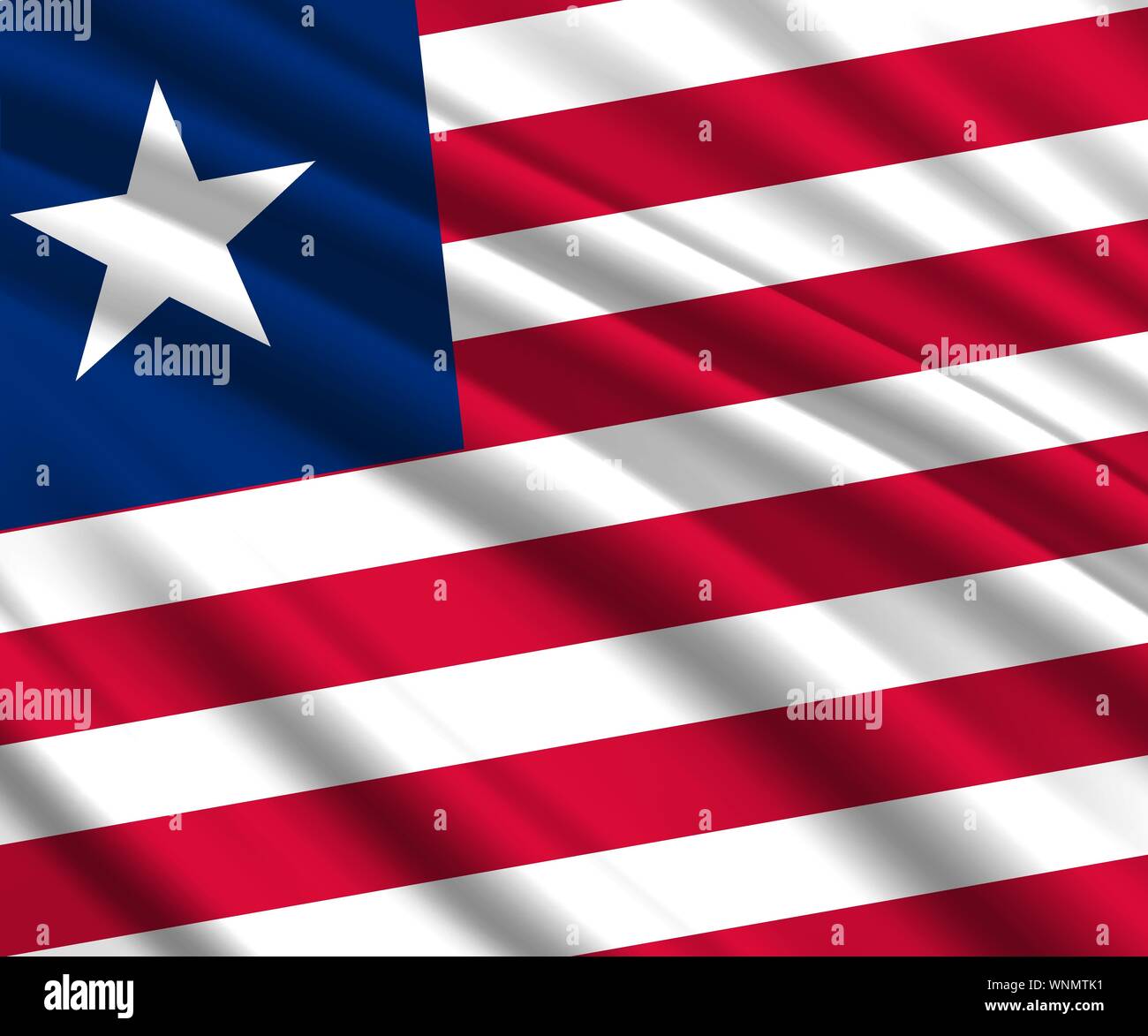 Background with 3d waving flag of Liberia Stock Vector Image & Art - Alamy