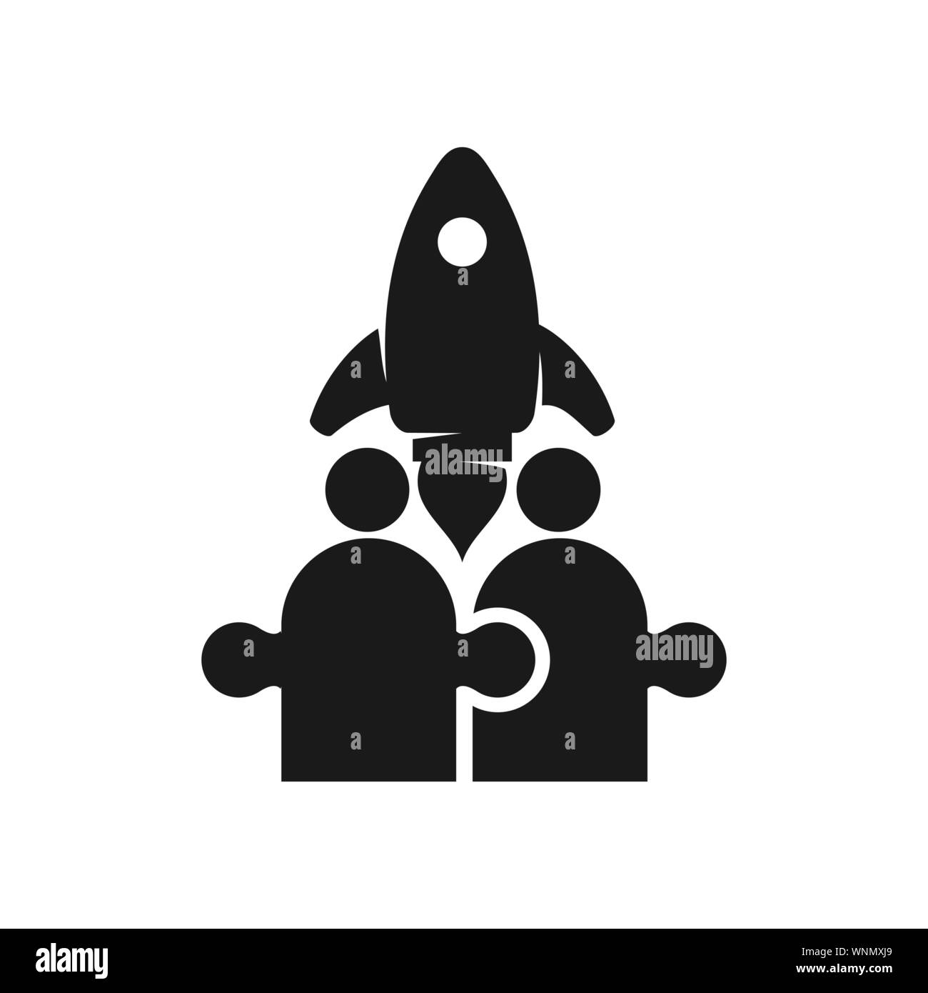 Commitment Teamwork Together Business Black Logo Illustration Vector ...