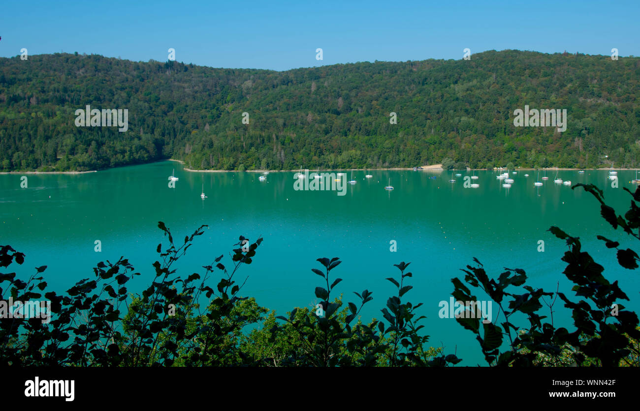 Stunning lac de Vouglans in the Franche Comté region in France Stock Photo