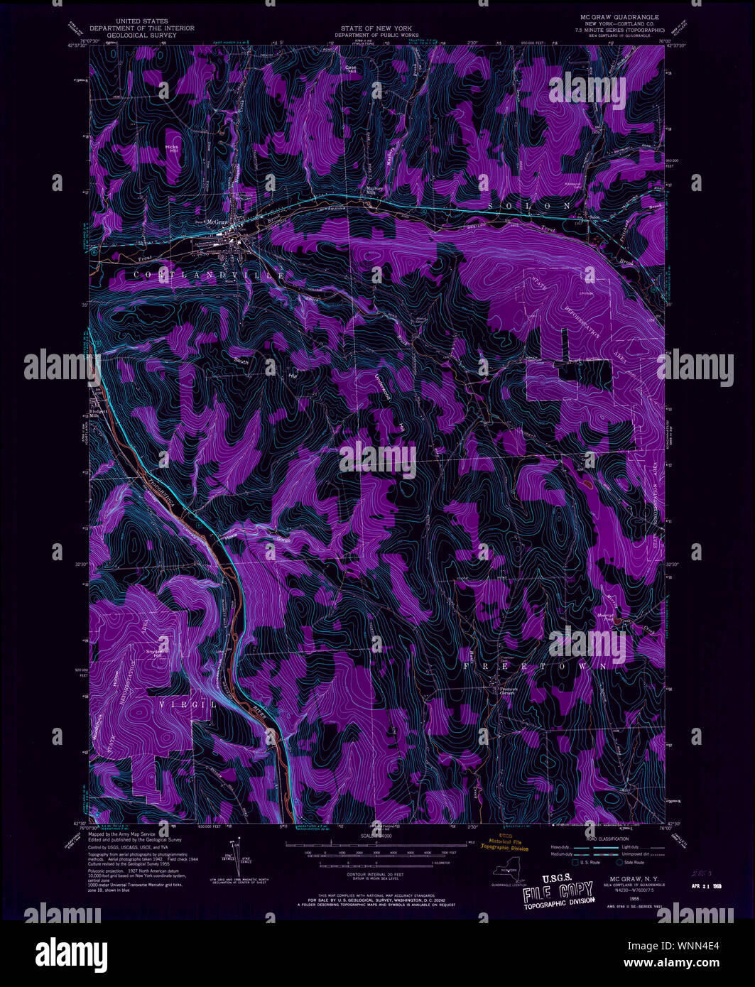 New York NY Mc Graw 130497 1955 24000 Inverted Restoration Stock Photo