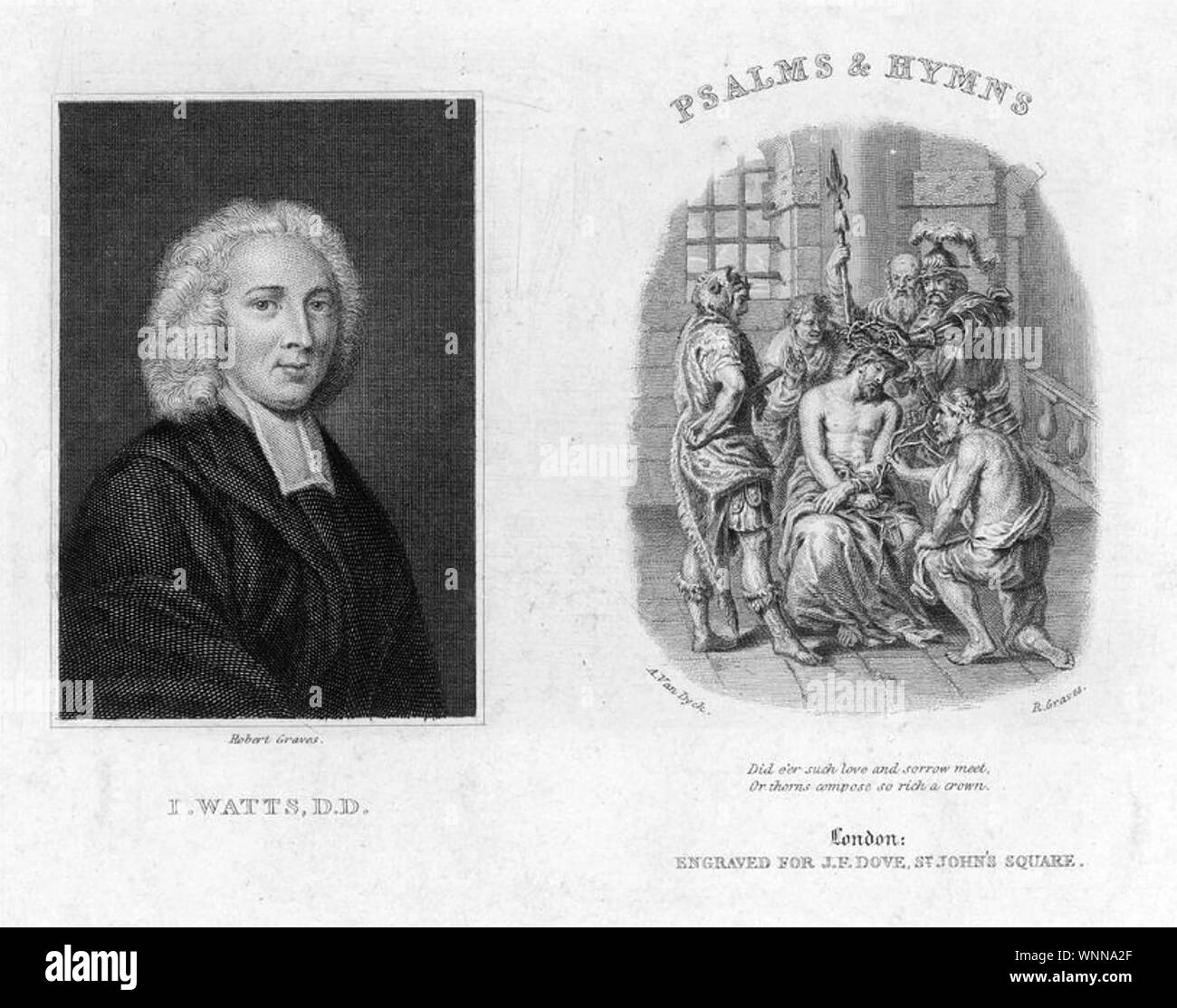 ISAAC WATTS (1674-1748) English Christian minister and hymn composer Stock Photo