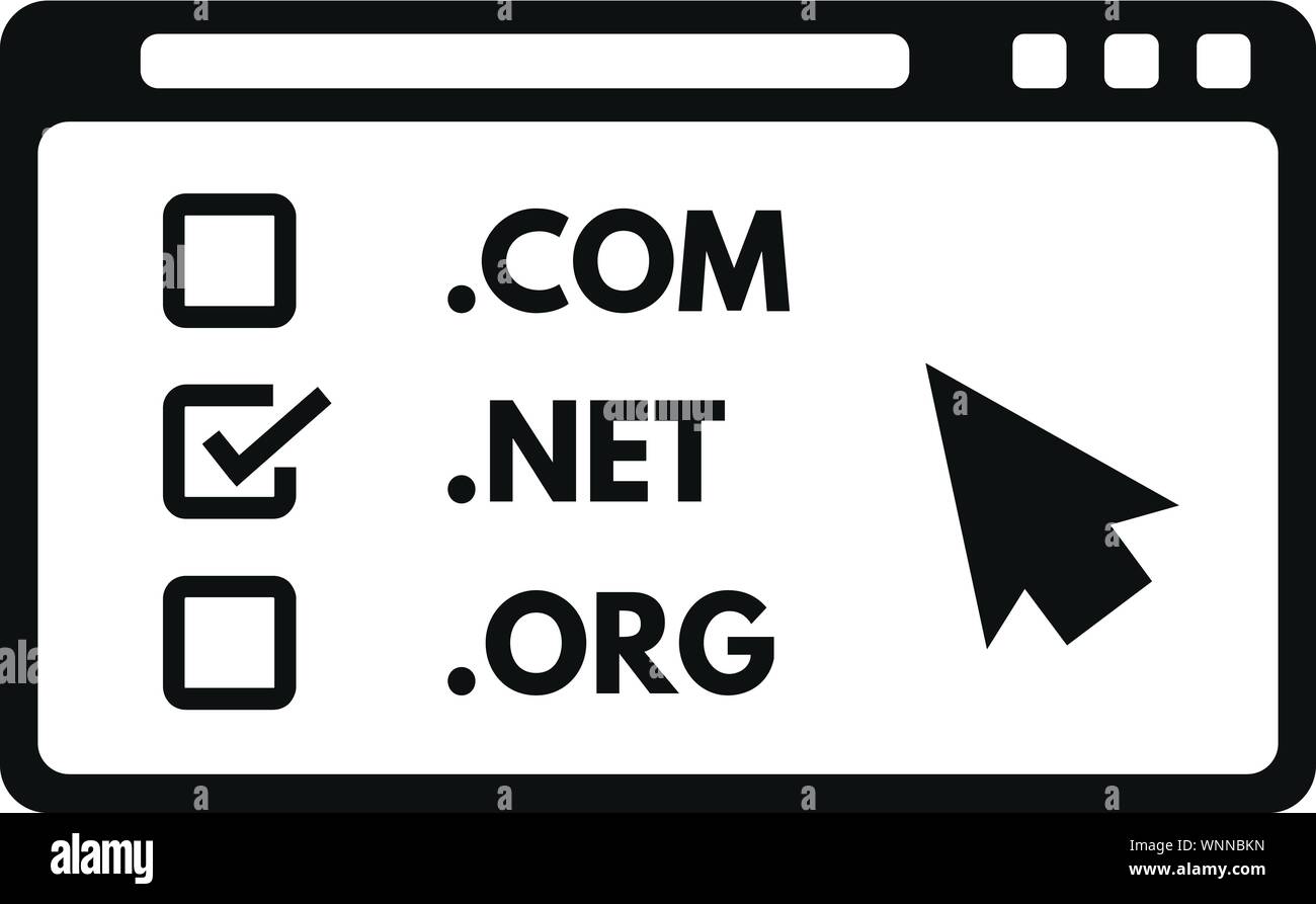 Web domain icon. Simple illustration of web domain vector icon for web ...