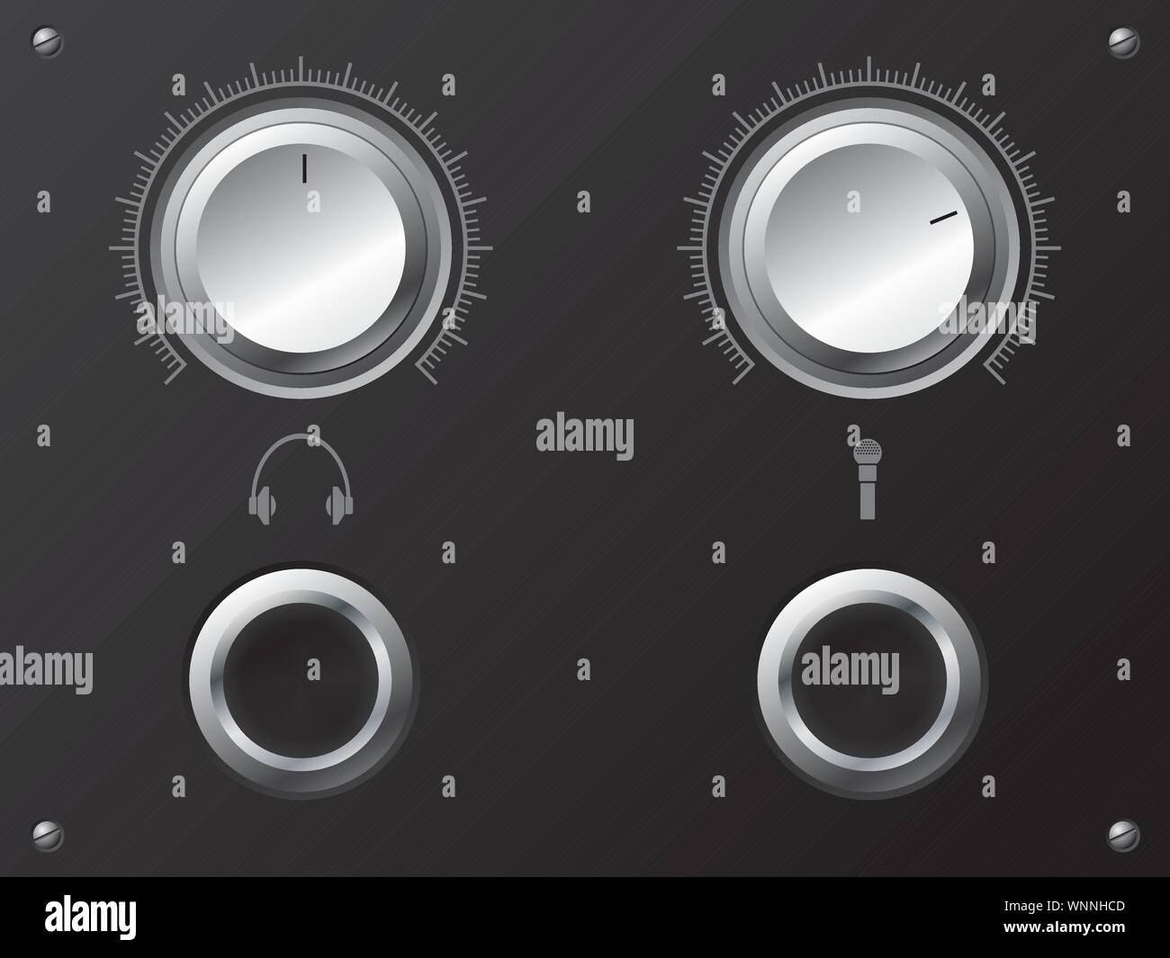 Volume knobs for headphones and or microphone Stock Vector Image & Art