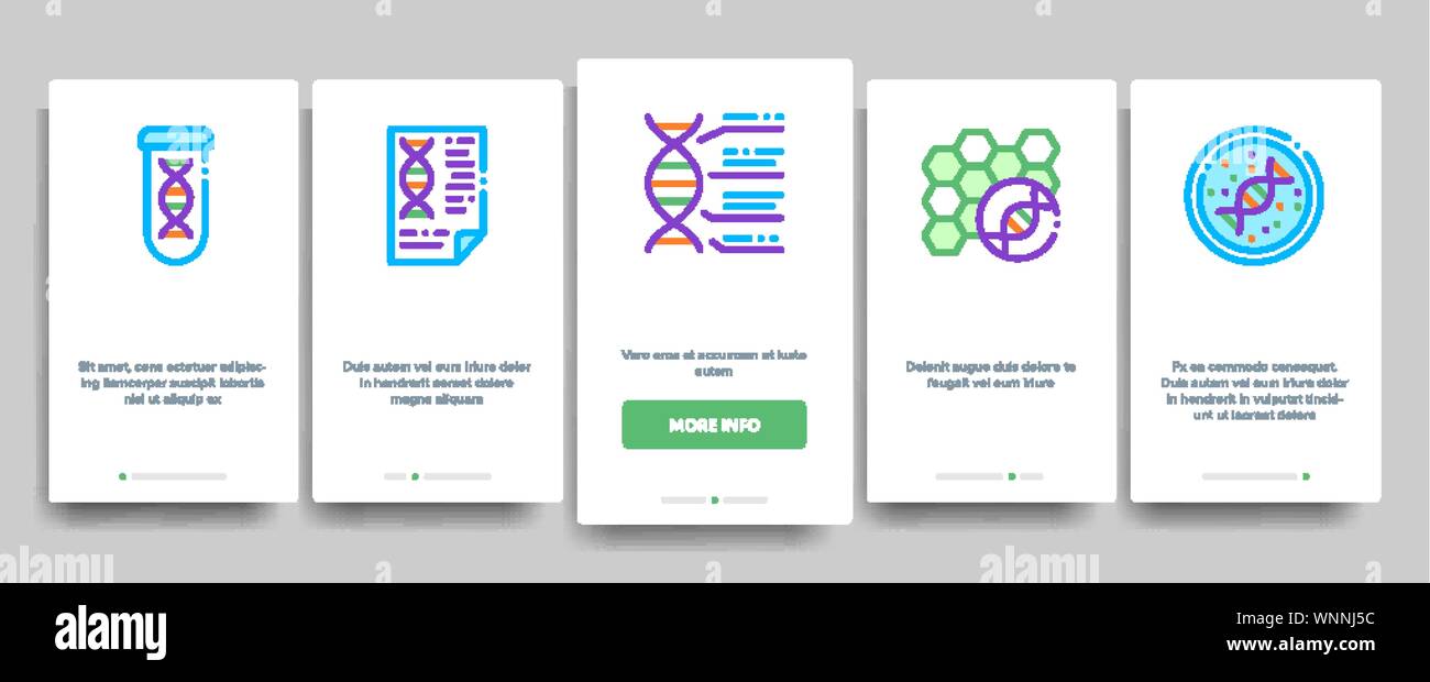 Biomaterials Elements Vector Onboarding Stock Vector
