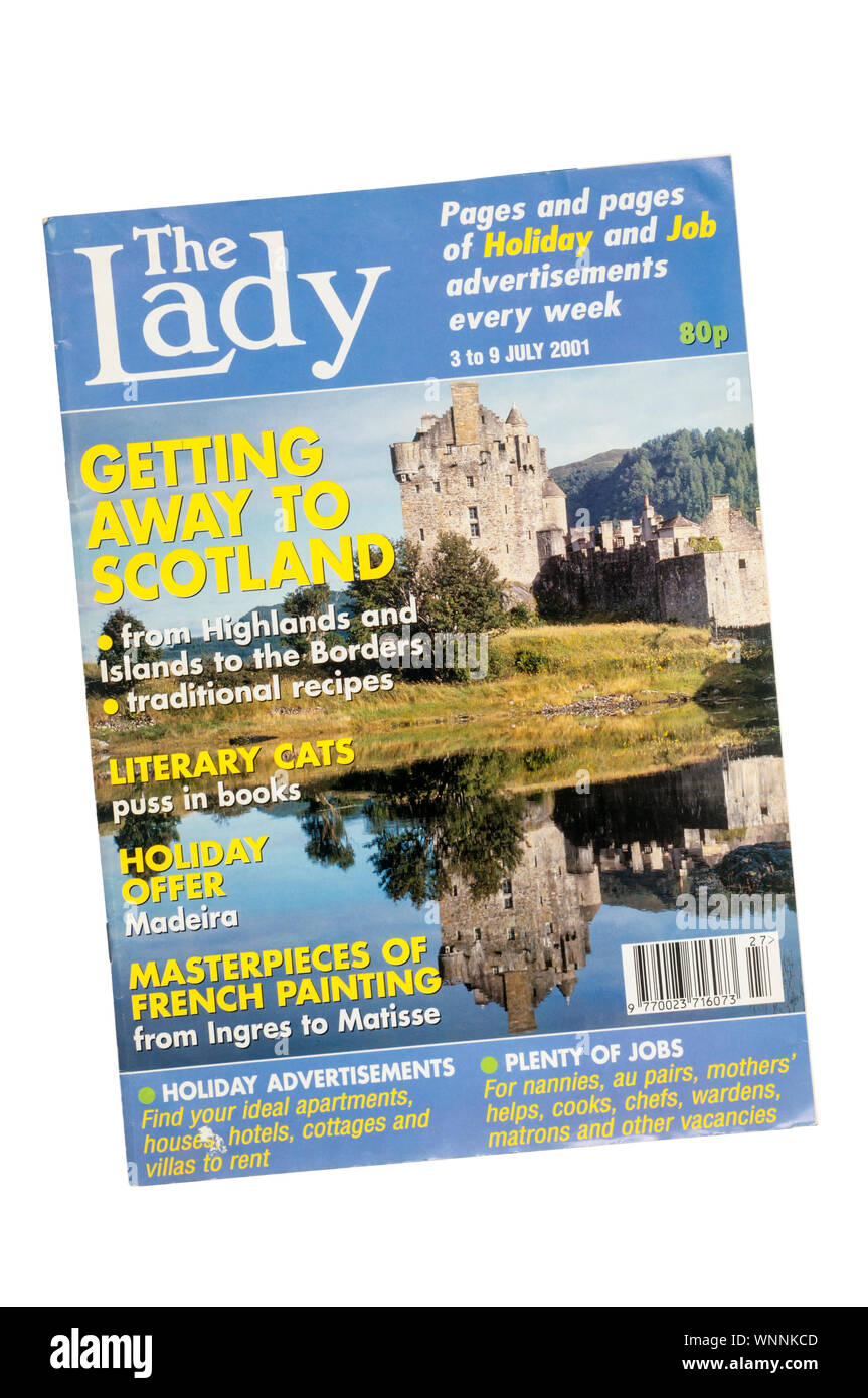 A copy of The Lady.  In continuous publication since 1885 and one of Britain's oldest weekly women's magazines. Stock Photo