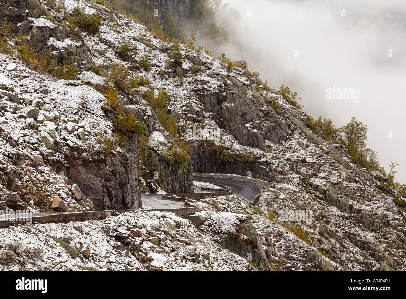 Winding mountain road near Røldal in Norway Stock Photo Alamy