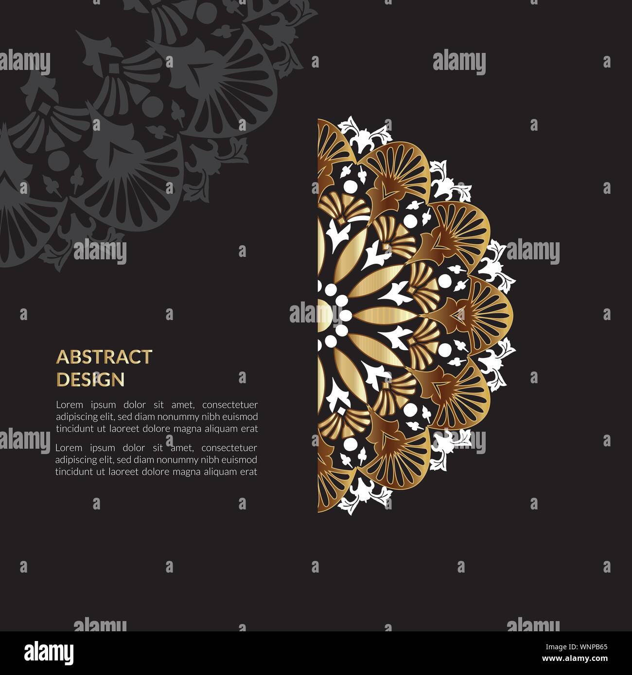 luxury ornamental mandala design background in gold color - Vector ...