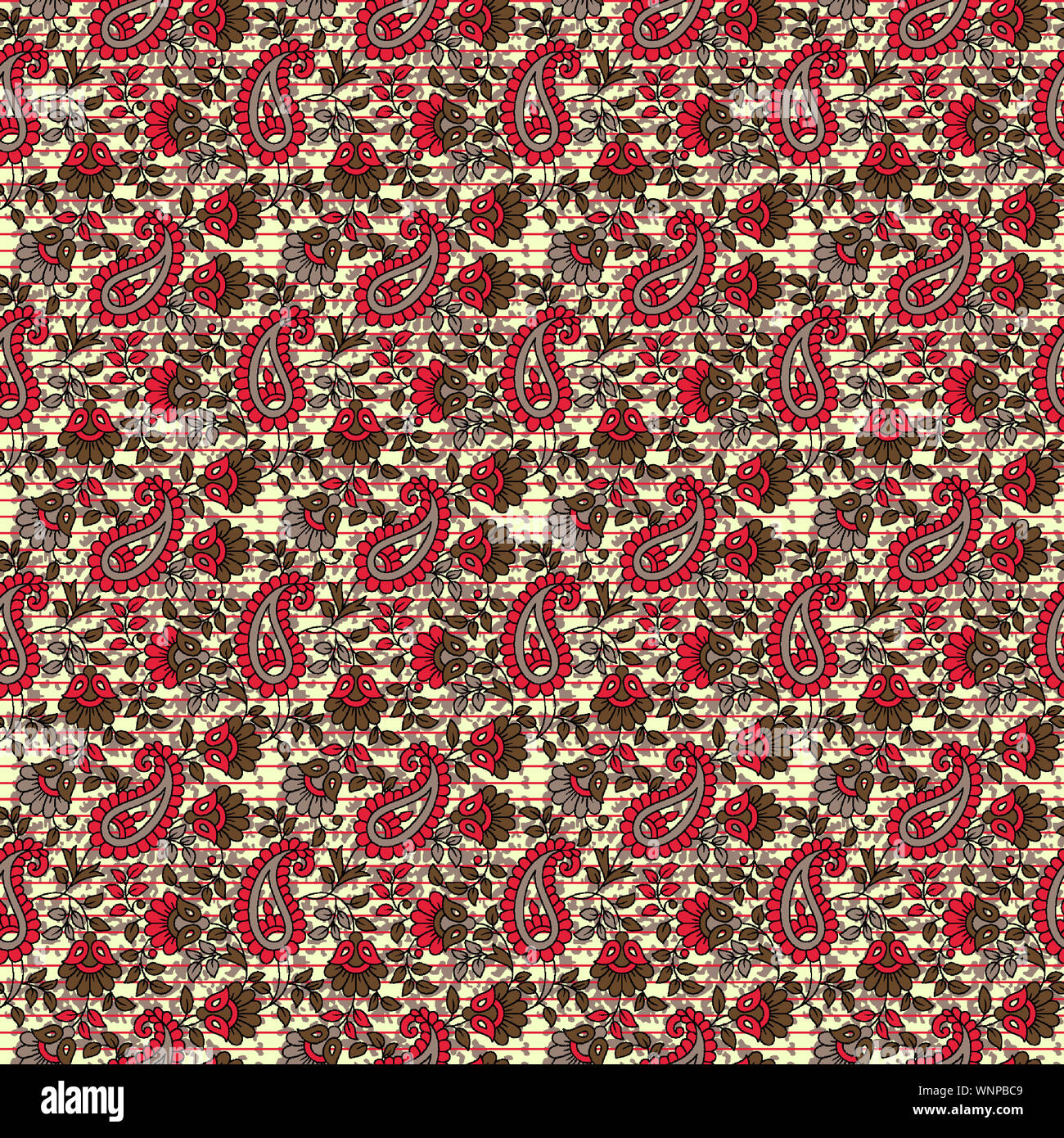 Seamless traditional Indian motif, paisley pattern Stock Photo