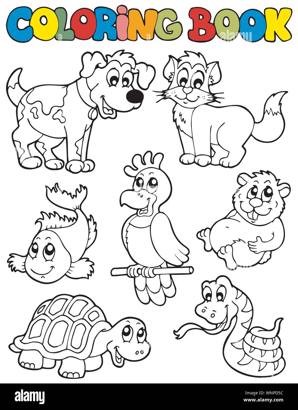 Coloring book with pets 2 Stock Vector Image & Art Alamy
