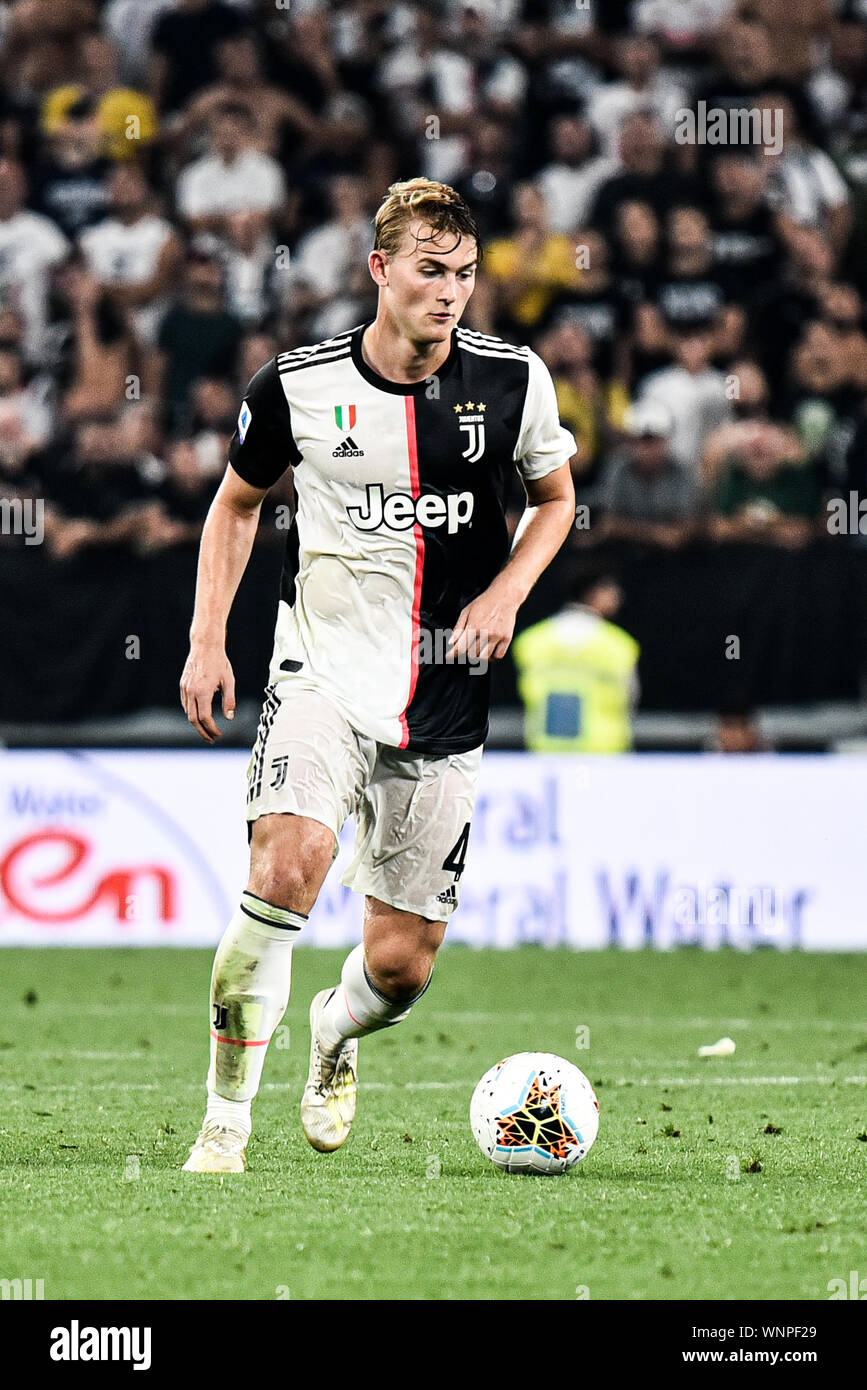 Matthijs de Ligt of Juventus Fc in action during the Serie A match between Juventus  Fc and Acf Fiorentina Stock Photo - Alamy