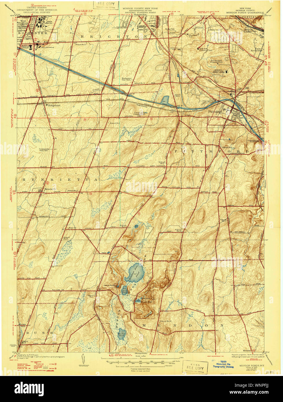 New York NY Mendon Ponds 130531 1935 24000 Restoration Stock Photo Alamy