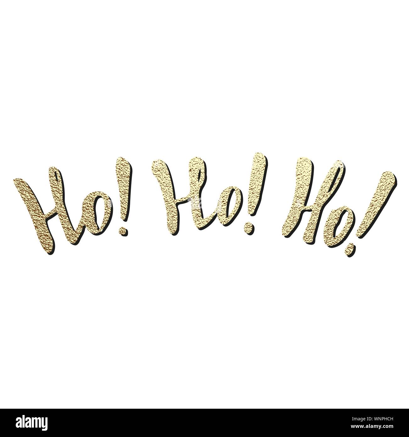Christmas Gold Lettering Ho Cute Hand Drawn Clip Art For Winter