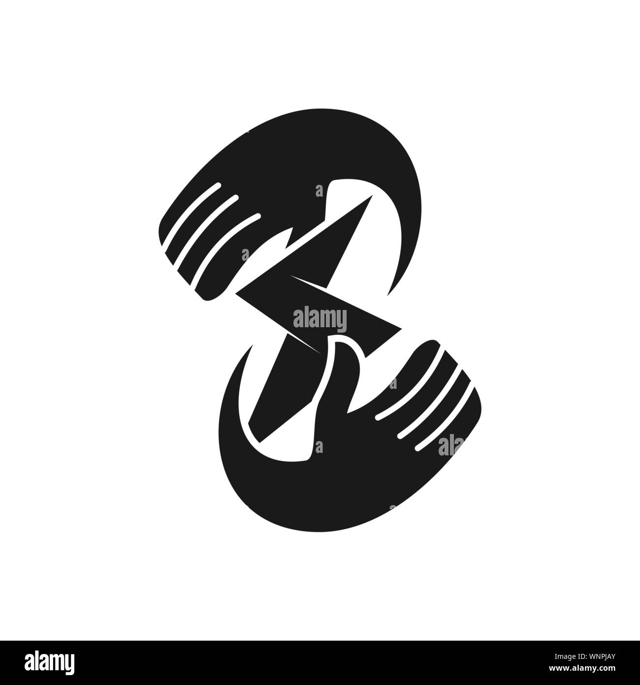 Commitment Teamwork Together Business Black Logo Illustration Vector ...