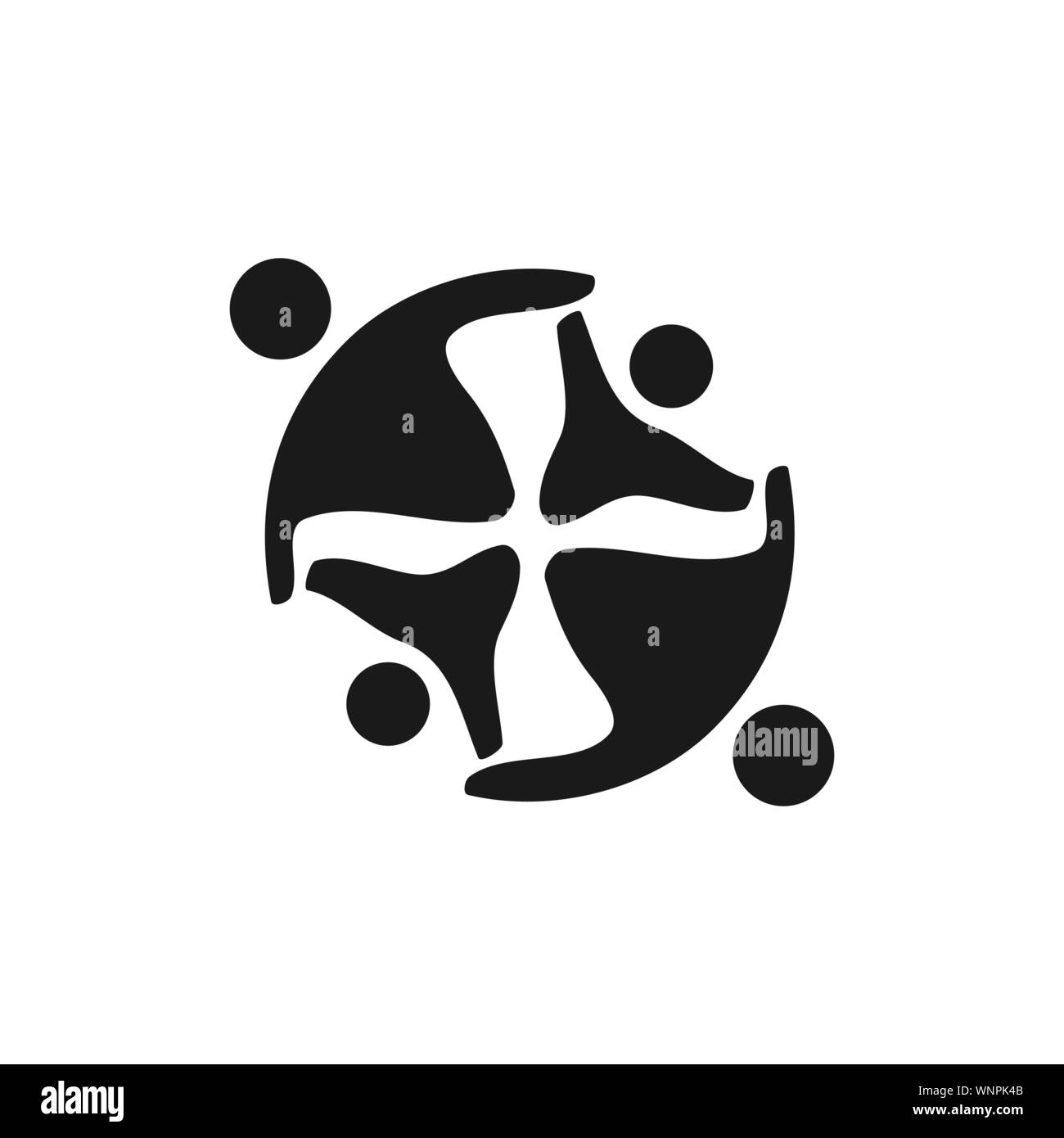 Commitment Teamwork Together Business Black Logo Illustration Vector ...