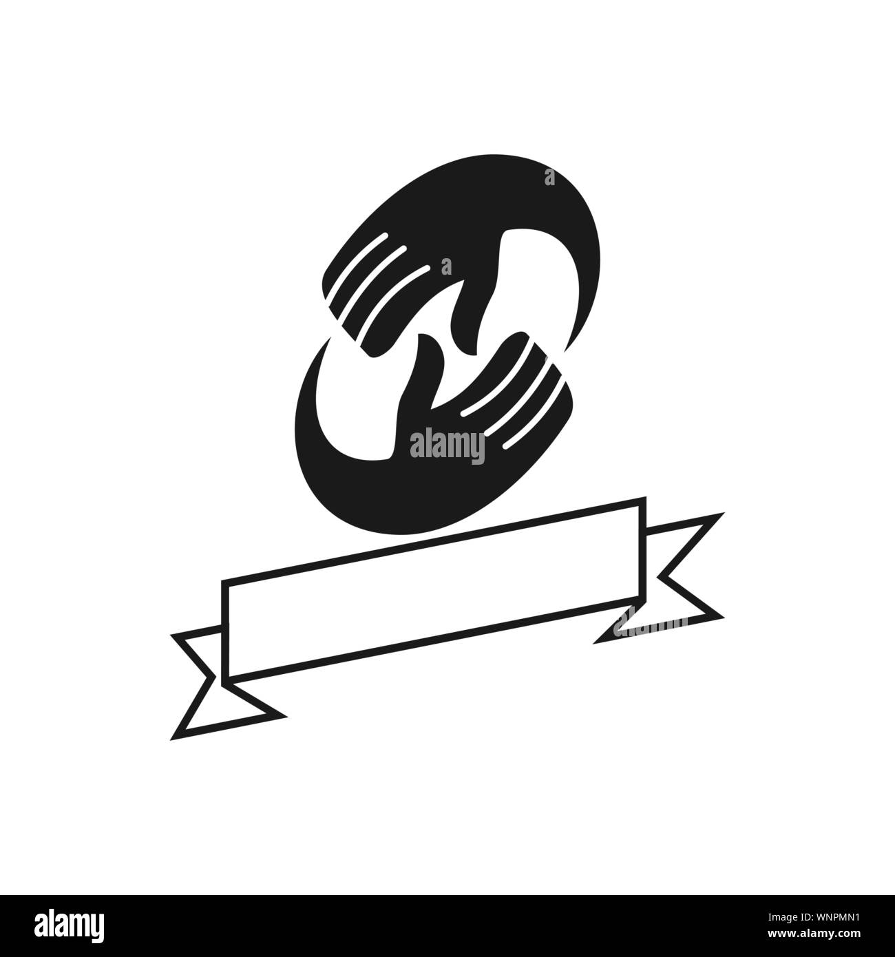 Commitment Teamwork Together Business Black Logo Illustration Vector ...