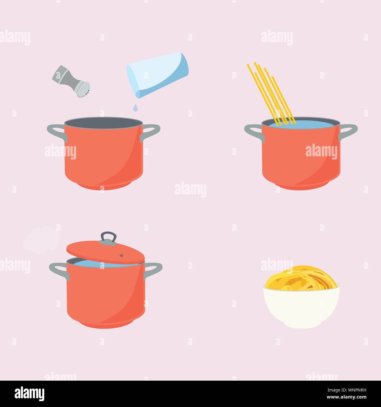 Pasta cooking directions, instructions. Steps how to prepare pasta Stock Vector Image & Art Alamy