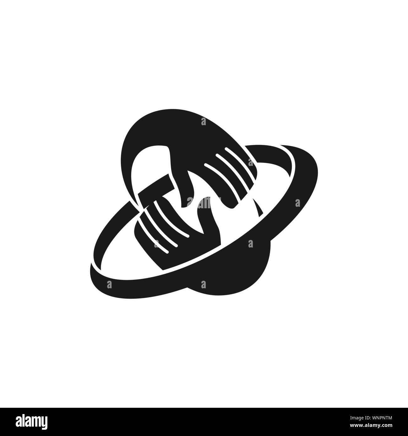 Commitment Teamwork Together Business Black Logo Illustration Vector ...