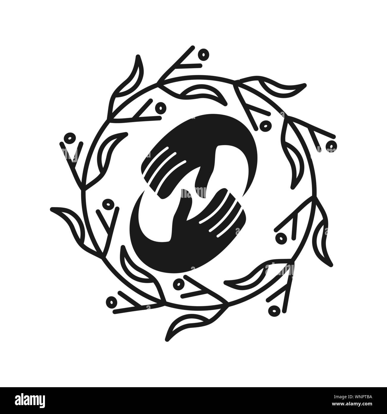 Commitment Teamwork Together Business Black Logo Illustration Vector ...