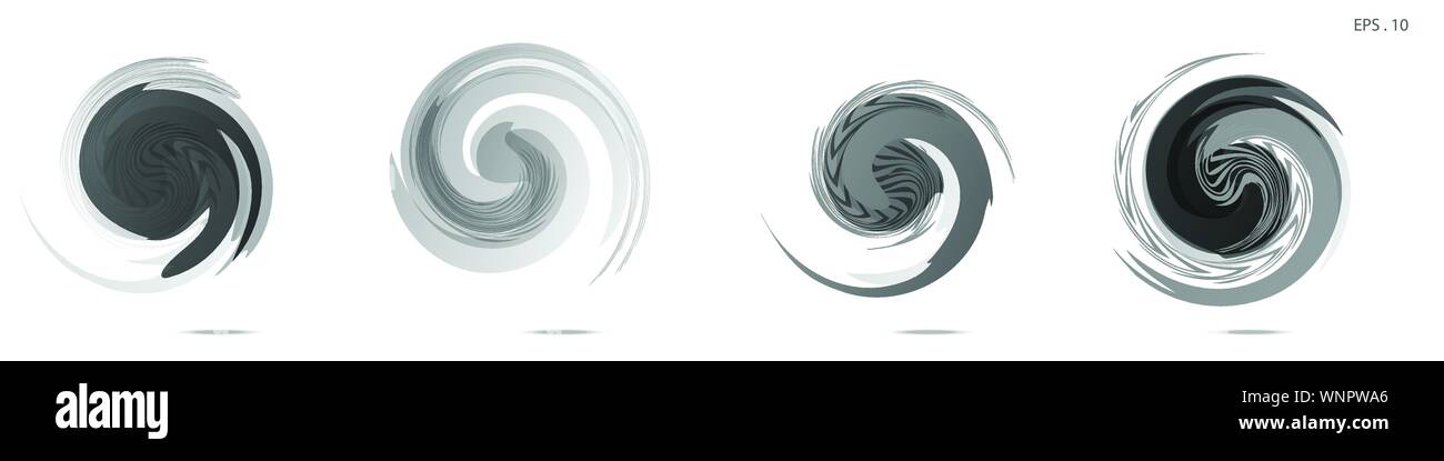 Collection of modern abstract graphic elements. Vortex vector ...