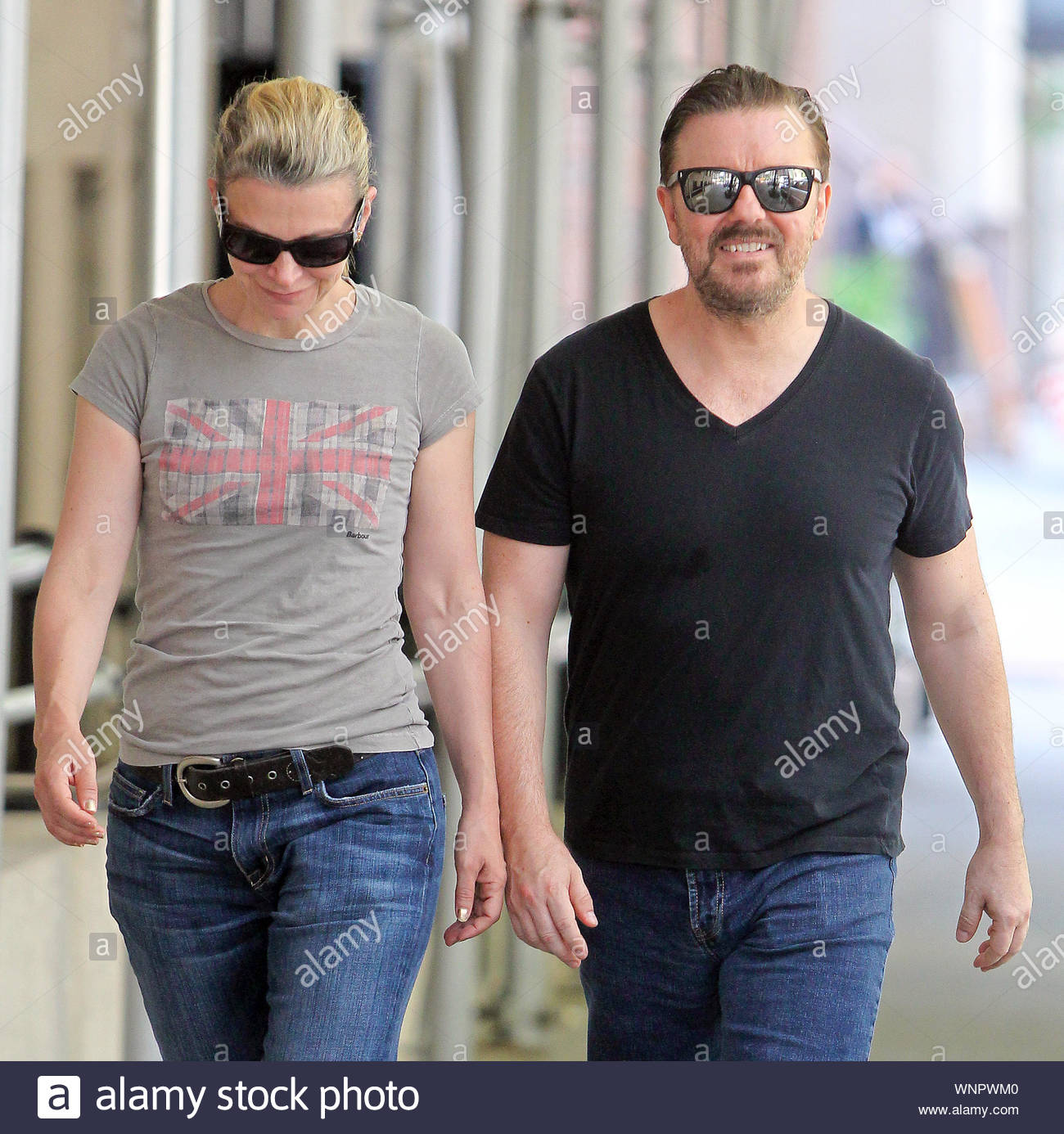 Ricky Gervais Wife Jane Fallon Stock Photos & Ricky Gervais Wife Jane