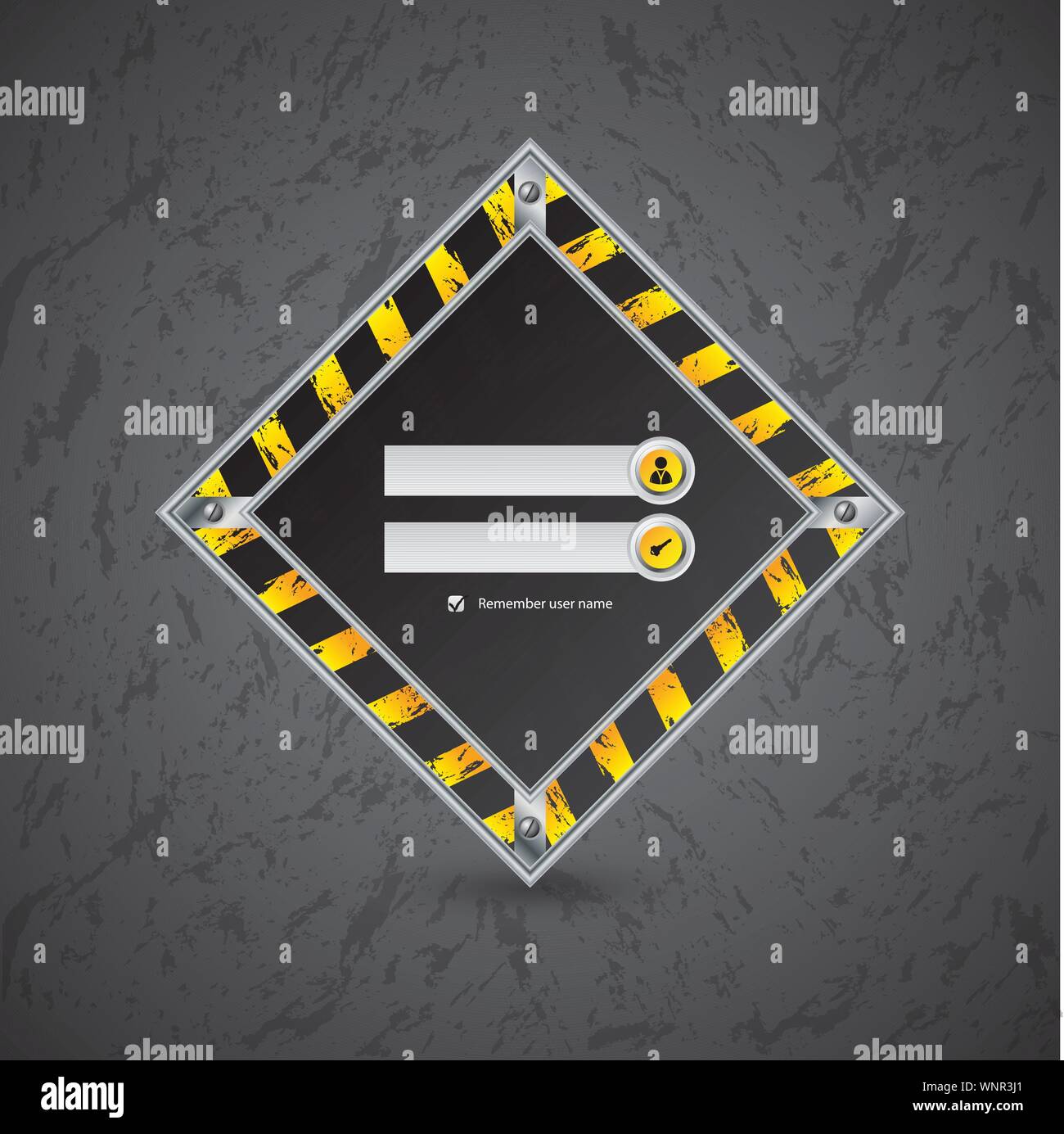 Industrial login screen with grunge background Stock Vector Image & Art ...