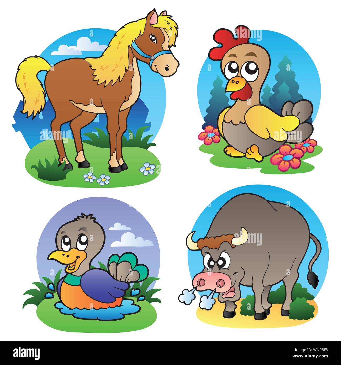 Various farm animals 2 Stock Vector Image & Art - Alamy