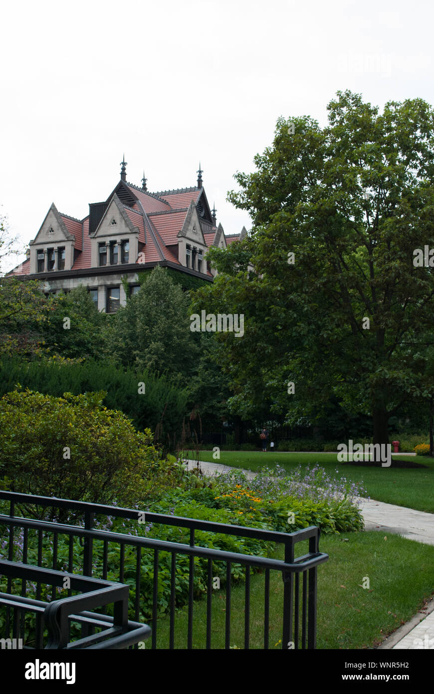 American universities. University of Chicago. English Gothic style of architecture Stock Photo