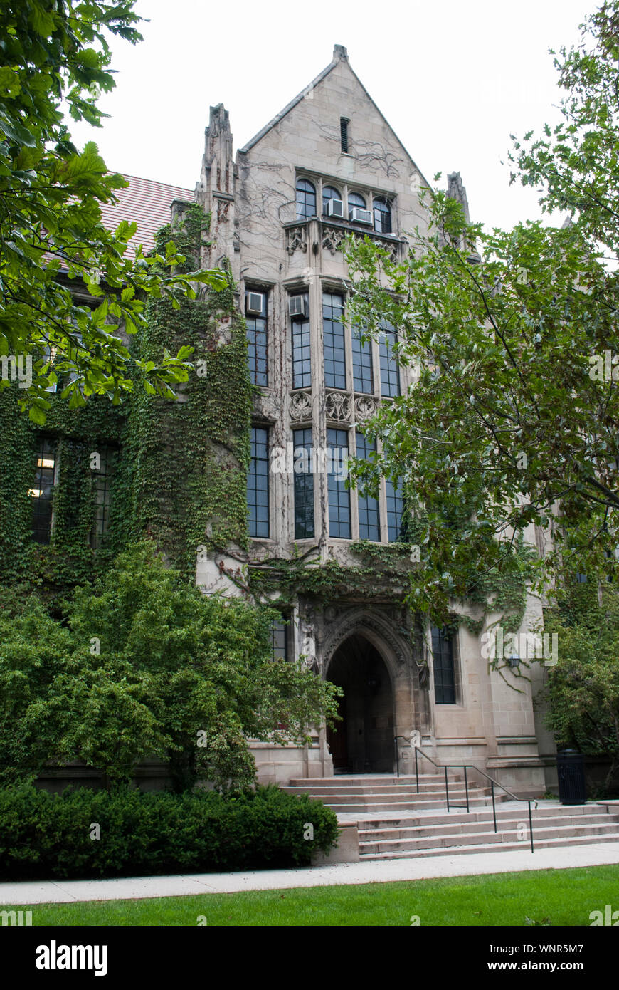 American universities. University of Chicago. English Gothic style of architecture Stock Photo
