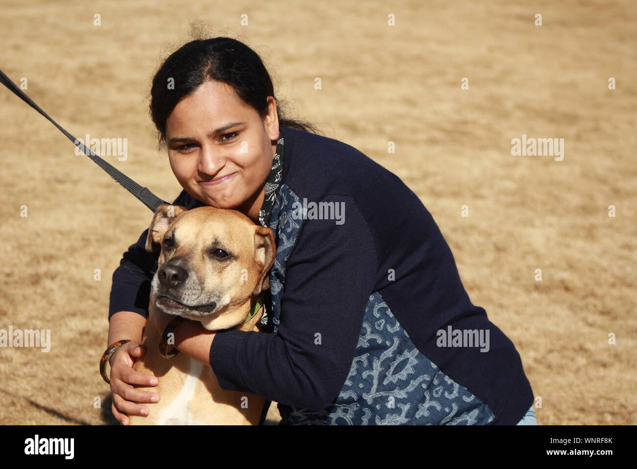 Woman with dog hi-res stock photography and images - Alamy
