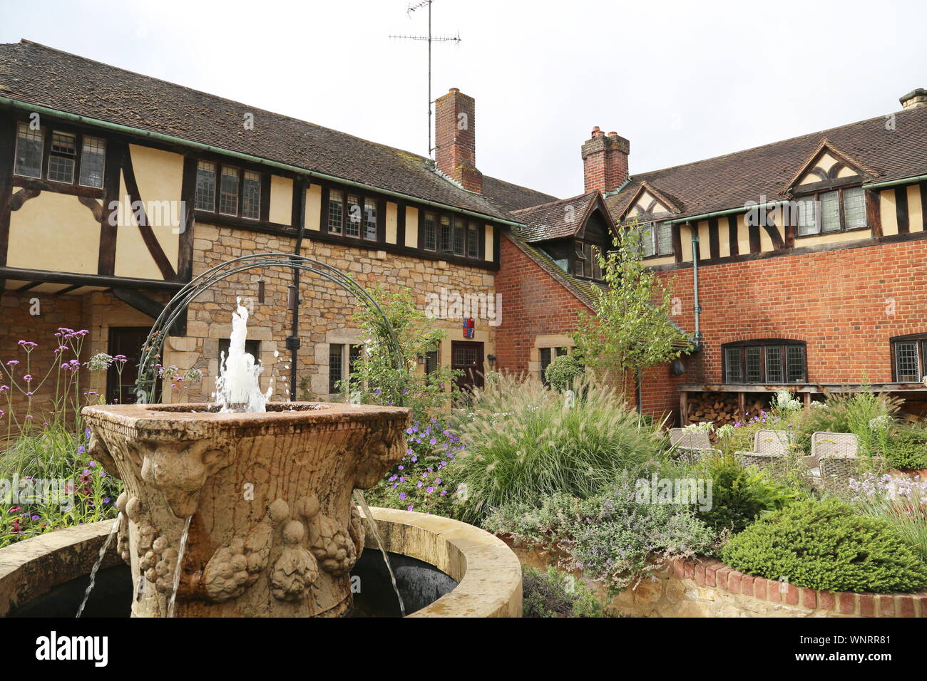Astor Wing courtyard, Hever Castle, Hever, Edenbridge, Kent, England