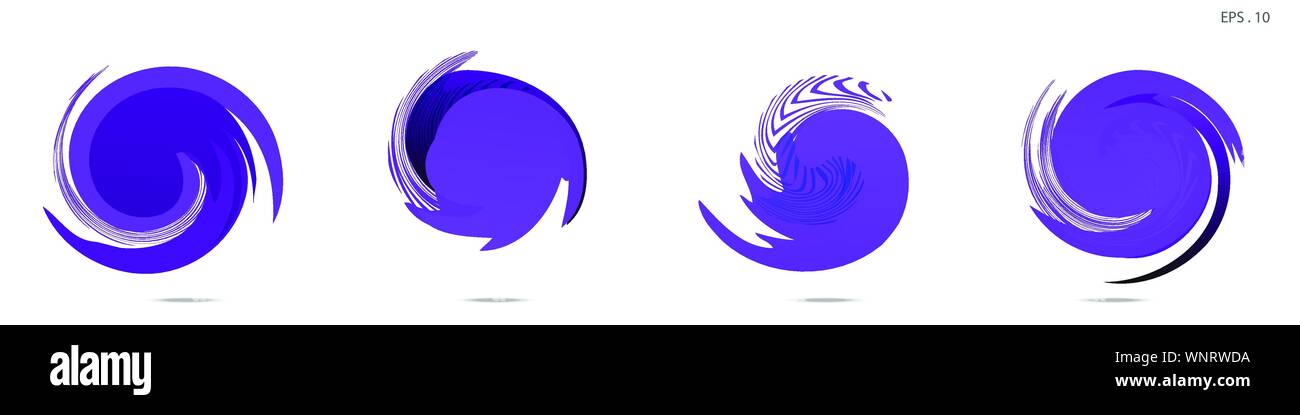 Collection of modern abstract graphic elements. Vortex vector ...