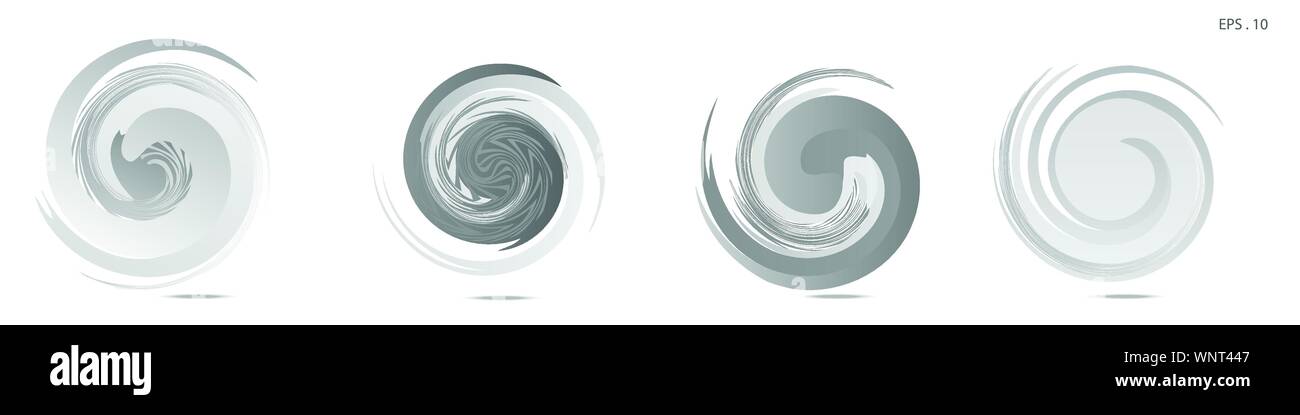 Collection of modern abstract graphic elements. Vortex vector ...