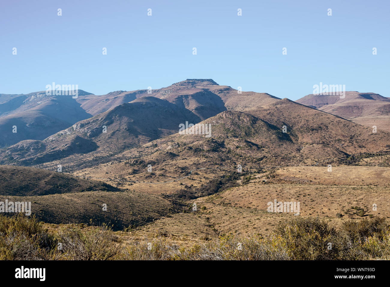 A mountain landscape from the Eastern Cape in South Africa Stock Photo