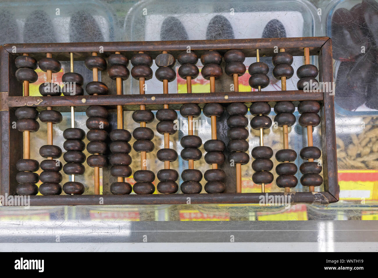 Traditional Chinese Wooden Mechanical Calculator Abacus Stock Photo Alamy