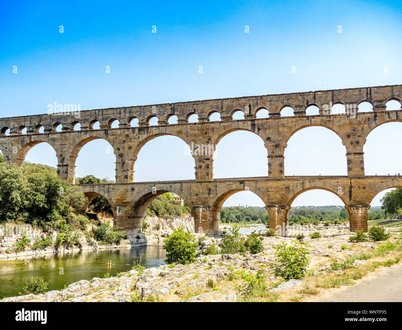 Pont du Gard, engineering marvel in Nimes, France Stock Photo Alamy